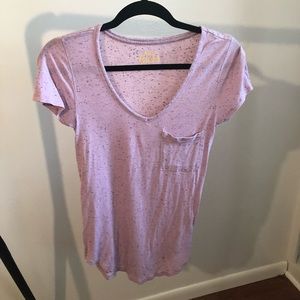 Purple top with black speckles